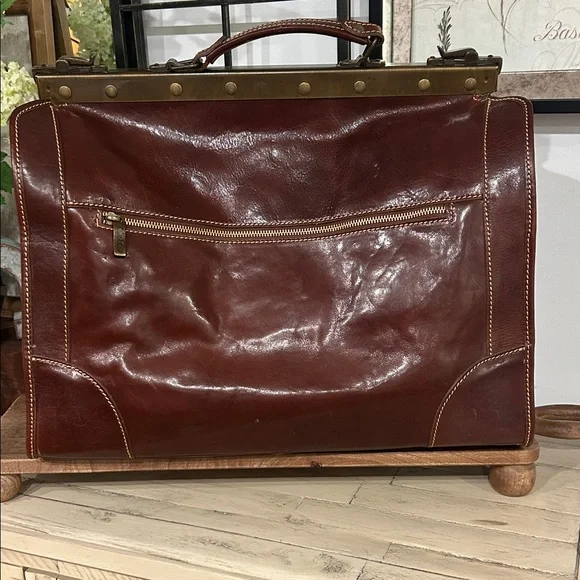 Sophisticated Brown Leather Briefcase for Men